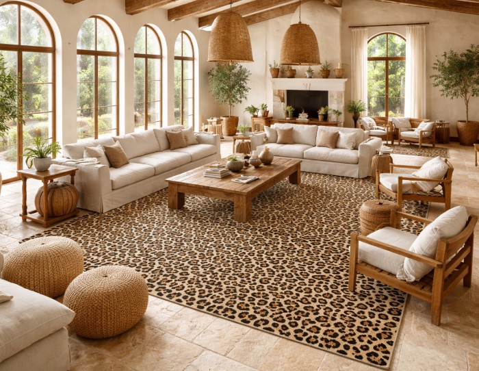 Animal print rug